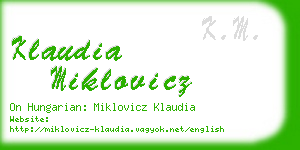 klaudia miklovicz business card